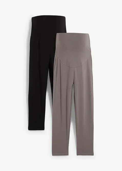 Lot de 2 leggings de grossesse, longueur 3/4, bonprix