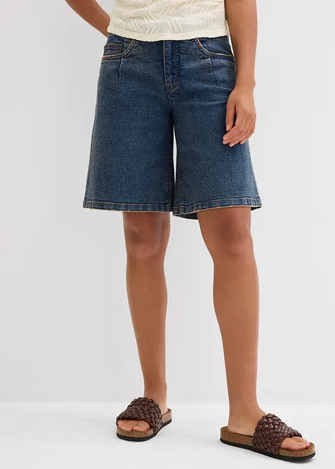Bermuda en jean, taille mi-haute, bonprix