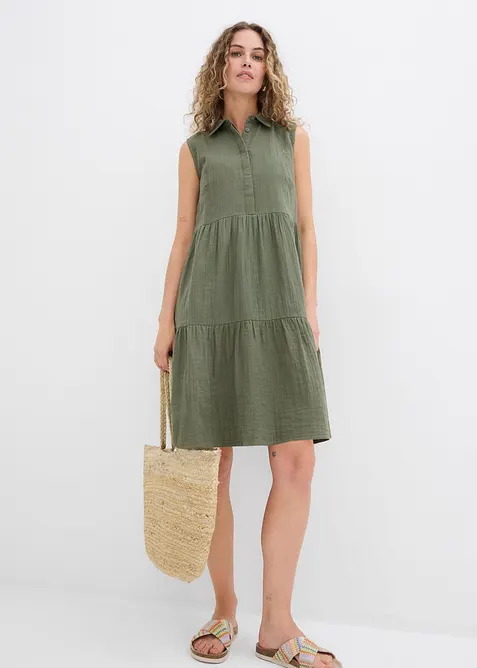 Robe-tunique légère en gaze de coton, bonprix