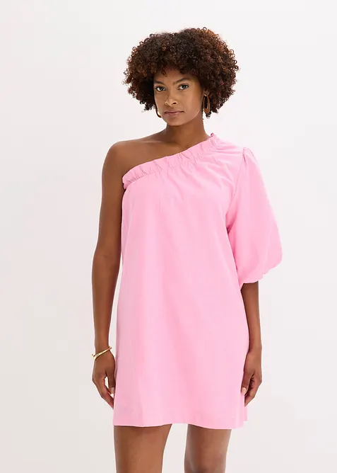 Robe en coton à encolure asymétrique, bonprix