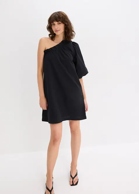 Robe en coton à encolure asymétrique, bonprix