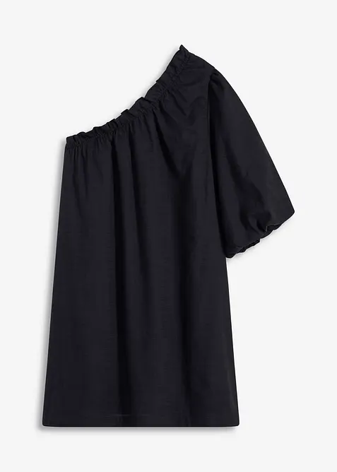 Robe en coton à encolure asymétrique, bonprix