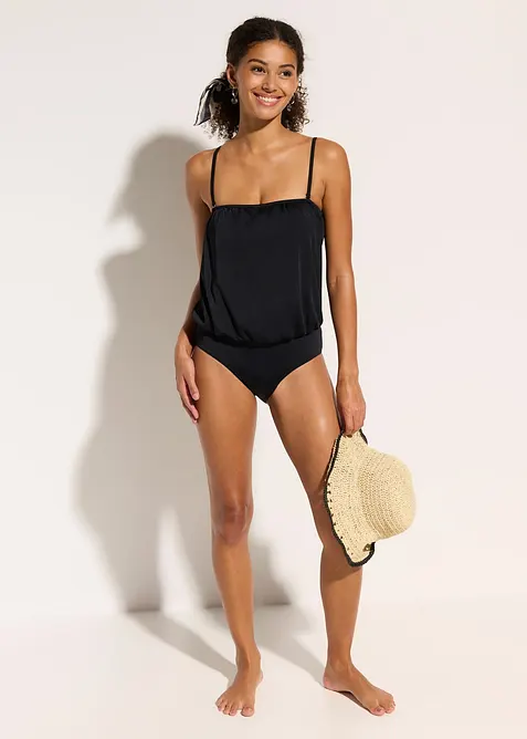 Maillot 1 pièce bandeau à bretelles amovibles, bonprix