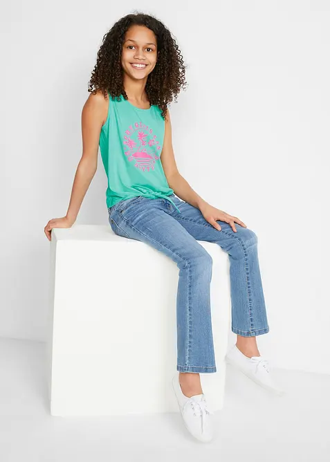 Lot de 2 tops 100% coton, bonprix