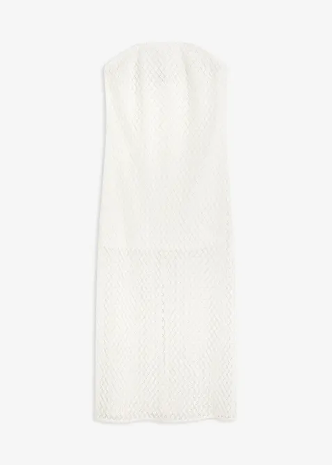 Robe col Bardot avec dentelle, bonprix