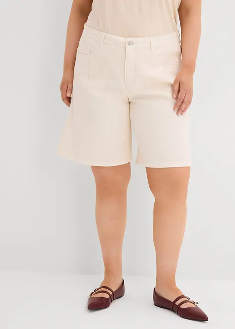 Bermuda en jean, taille mi-haute, bonprix