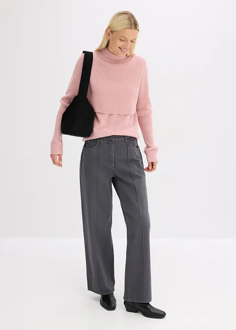 Pull à effet superposé, bonprix