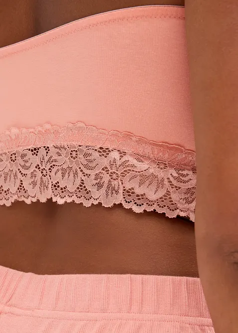 Lot de 2 soutiens-gorge bandeau coton, bonprix