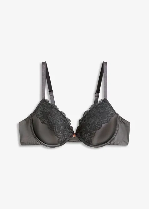 Soutien-gorge à coques satin et dentelle, bonprix