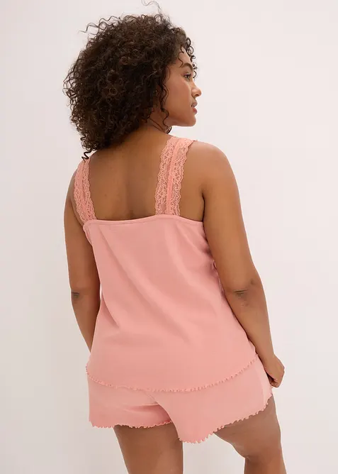 Pyjashort avec empiècement dentelle, bonprix