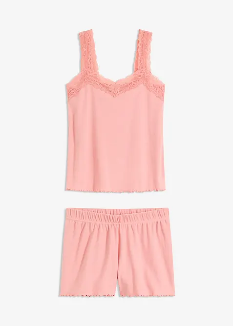 Pyjashort avec empiècement dentelle, bonprix