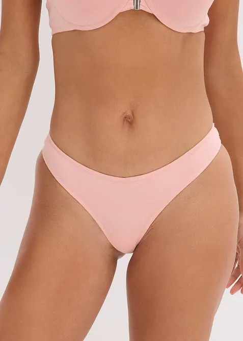 Lot de 2 strings coton confortables en V, bonprix