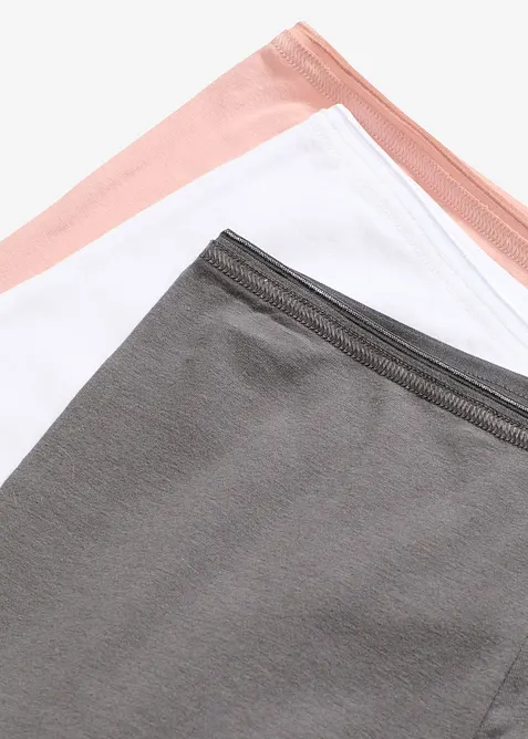 Lot de 3 boxers femme longs en coton extensible, bonprix