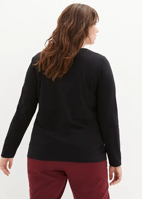 Lot de 2 T-shirts manches longues, bonprix