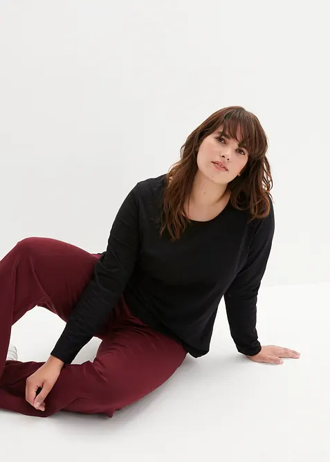 Lot de 2 T-shirts manches longues, bonprix