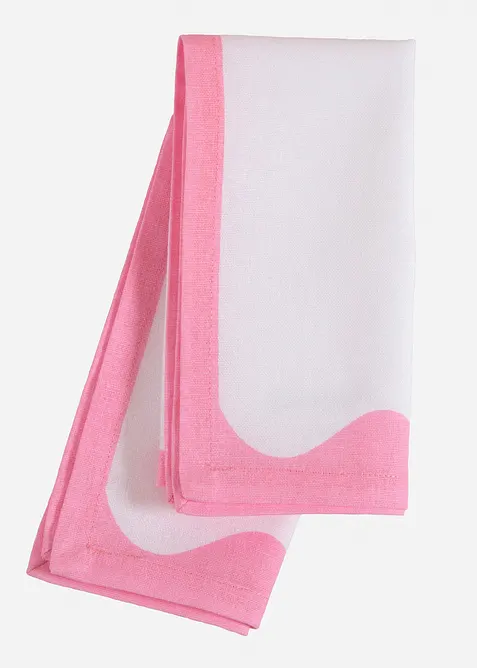 Lot de 2 serviettes de table en coton avec bordure contrastante, bonprix