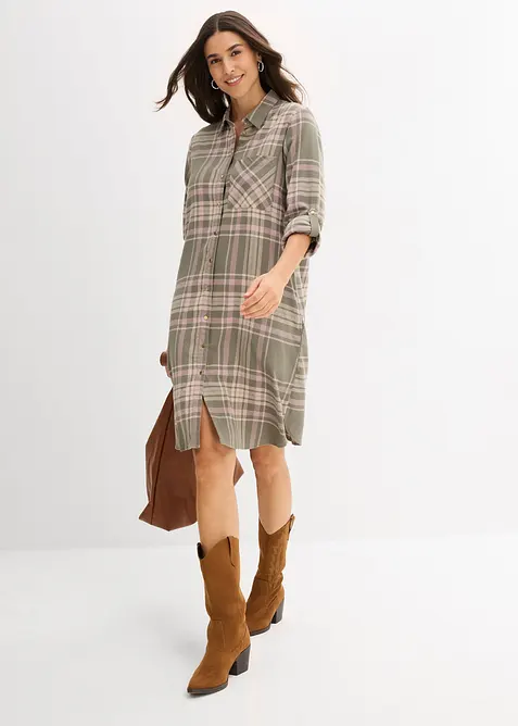 Robe-chemise 100% coton, bonprix