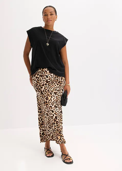 Jupe midi en viscose fluide, bonprix