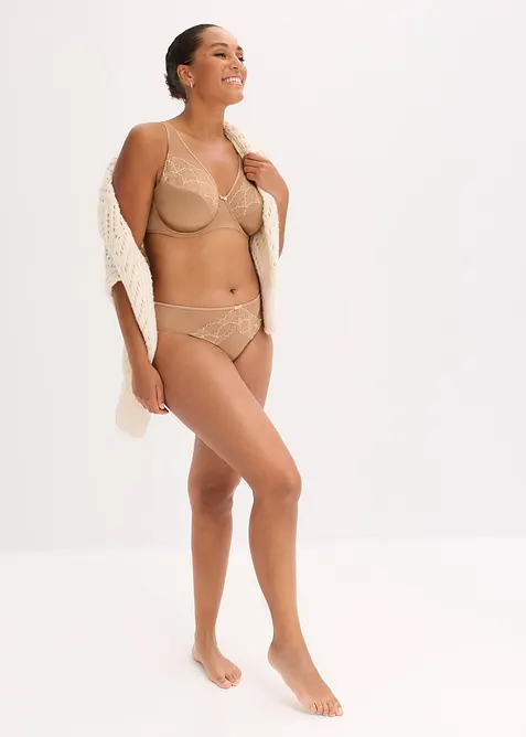 Lot de 2 soutiens-gorge avec effet brillant, bonprix