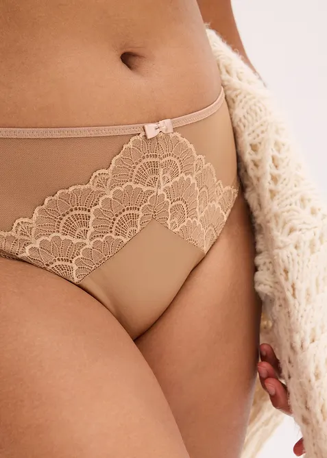 Lot de 2 slips avec effet brillant, bonprix