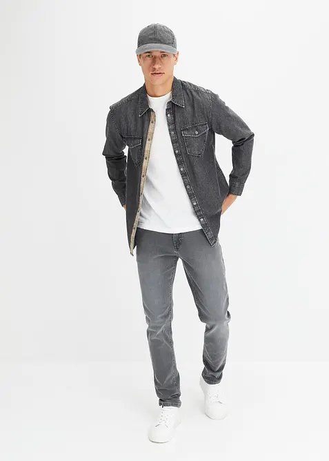 Chemise en jean 100% coton, bonprix