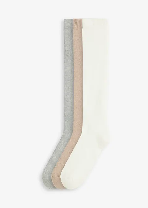 Lot de 3 paires de chaussettes hautes thermiques avec intérieur éponge doux, bonprix