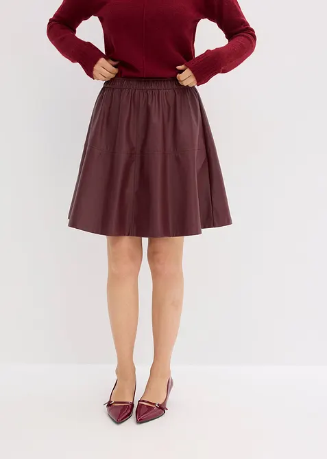 Jupe courte enduite, bonprix