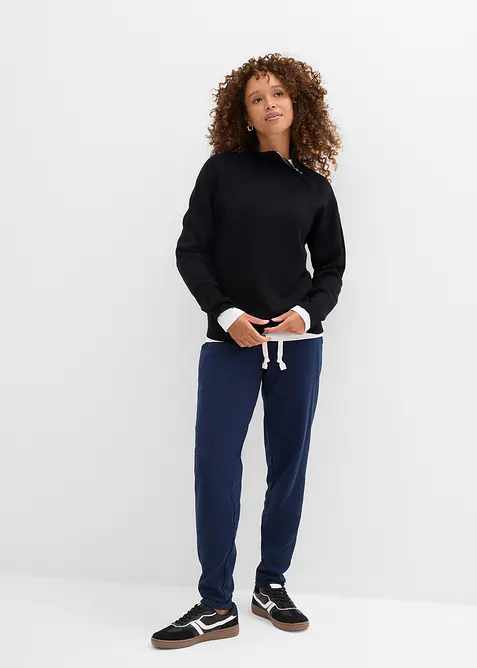 Pantalon en molleton, taille élastiquée, bonprix
