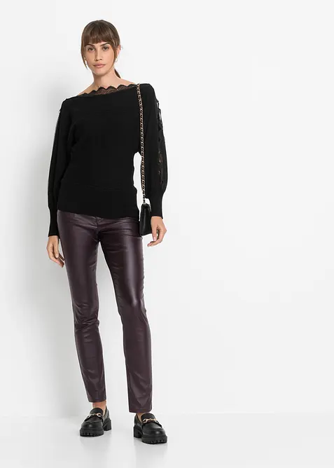 Pull fluide en fine maille de viscose mélangée, bonprix