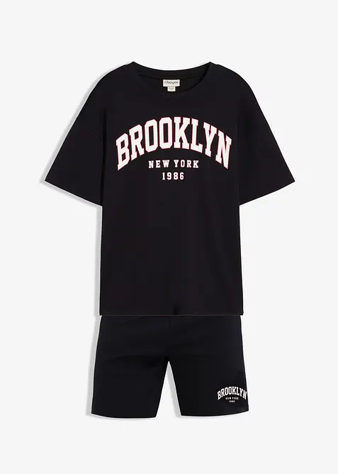 T-shirt et short en coton épais (ens. 2 pces), bonprix