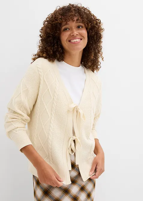 Gilet en maille à nouettes, bonprix