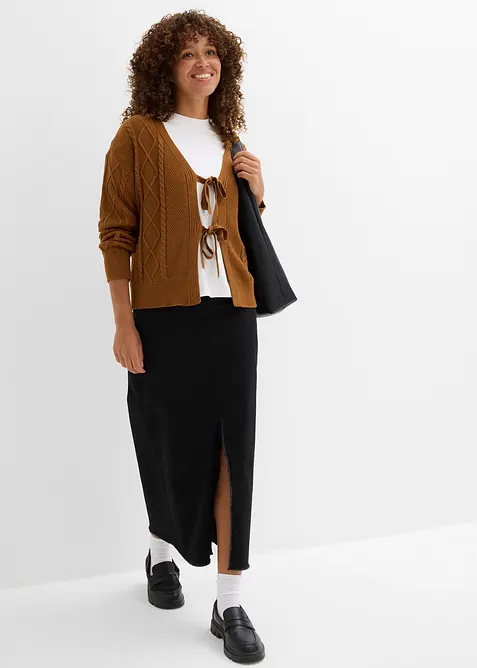 Gilet en maille à nouettes, bonprix