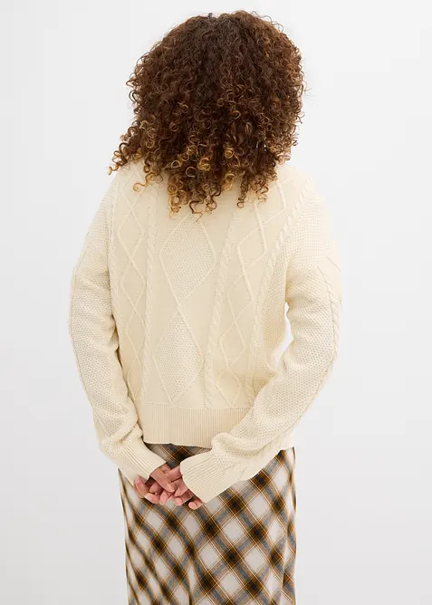 Gilet en maille à nouettes, bonprix