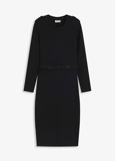 Robe midi en coton extensible, bonprix