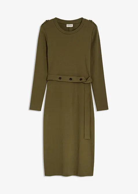 Robe midi en coton extensible, bonprix