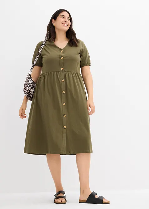 Robe midi 100% coton, bonprix