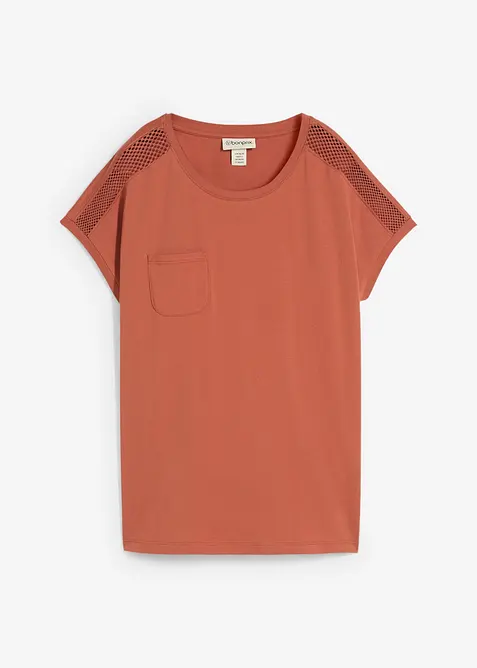 T-shirt ample avec dentelle, bonprix