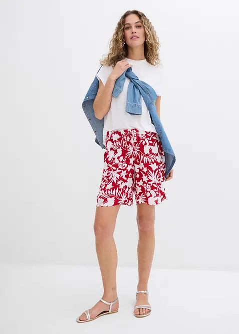 Short ample en viscose avec taille haute élastiquée, bonprix