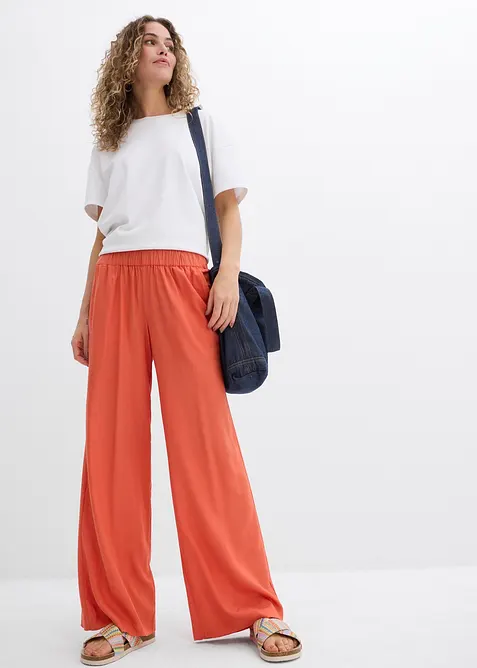 Pantalon palazzo à ceinture élastiquée, bonprix