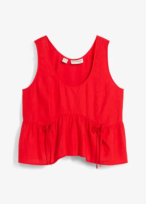 Blouse sans manches légère en lin mélangé, bonprix