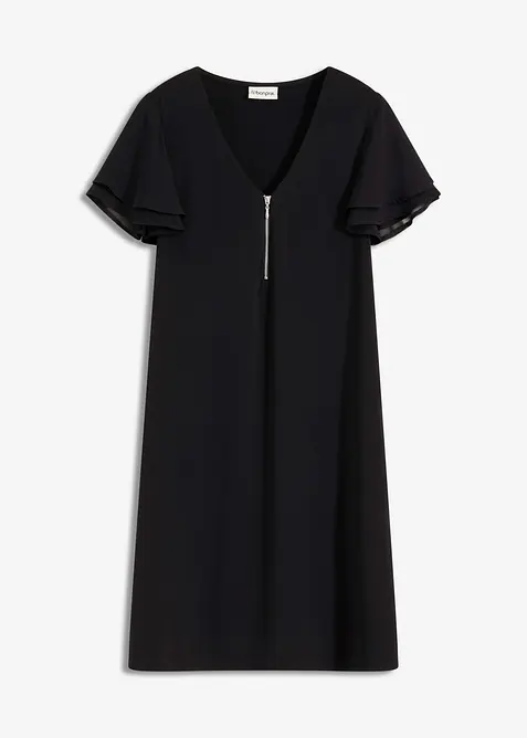 Robe en jersey à manches en crêpe, bonprix