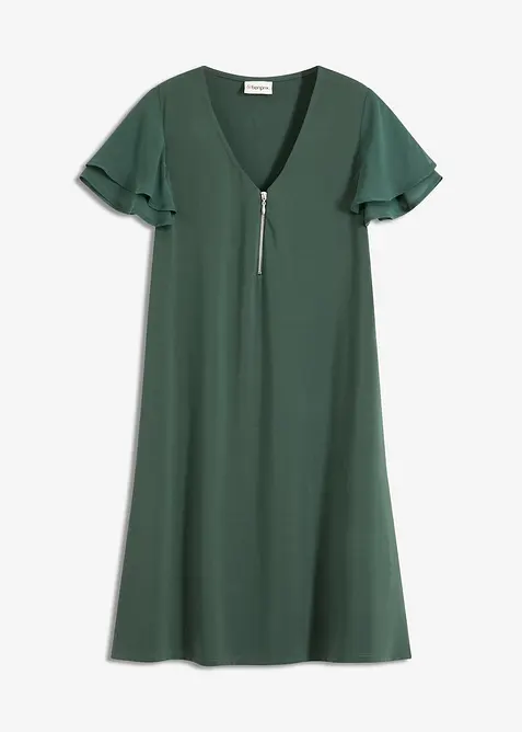 Robe en jersey à manches en crêpe, bonprix