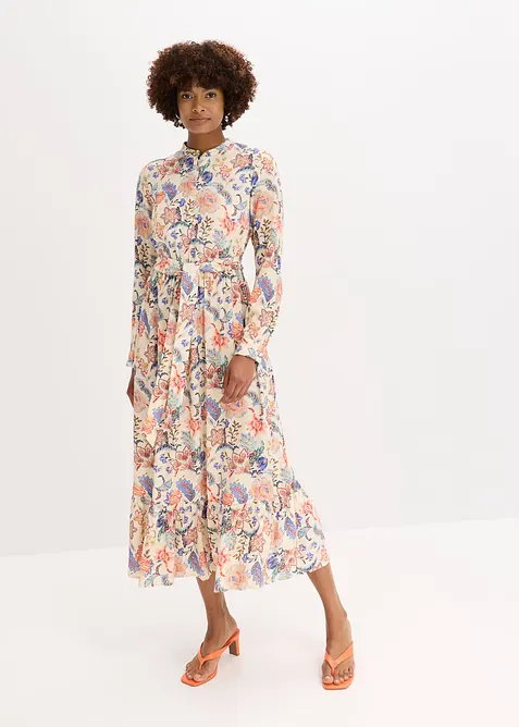 Robe longue à imprimé floral, bonprix