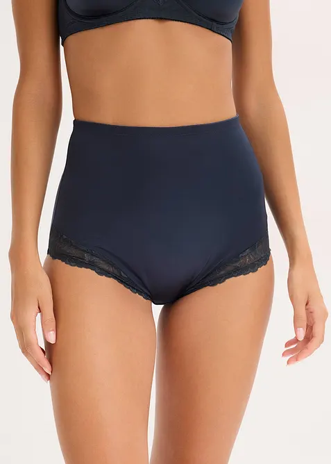 Lot de 2 slips sculptants en polyamide brillant, maintien modéré, bonprix