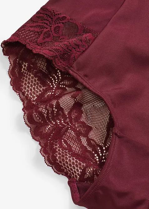 Culotte taille haute sculptante avec dentelle, maintien fort, bonprix