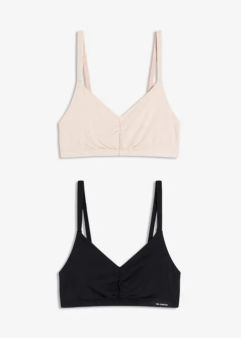 Lot de 2 soutiens-gorge bralettes Feel Comfort en modal doux, bonprix
