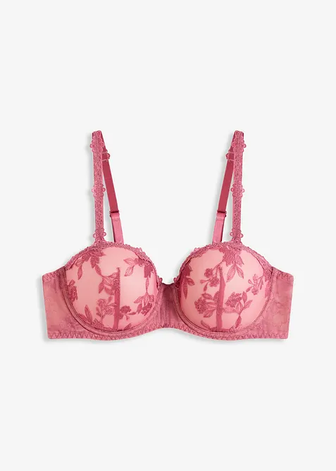 Soutien-gorge balconnet avec dentelle florale, bonprix