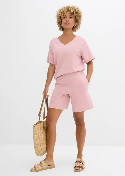 Short en fine maille avec taille &eacute;lastiqu&eacute;e, bonprix
