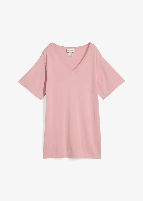 T-shirt en maille fine avec du lin, bonprix