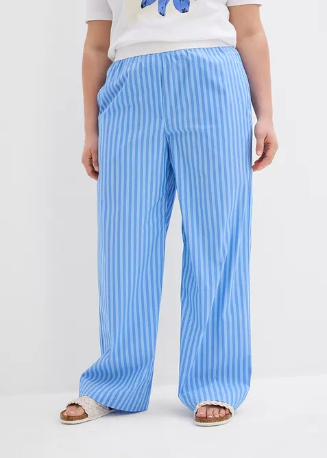 Pantalon palazzo en popeline, bonprix